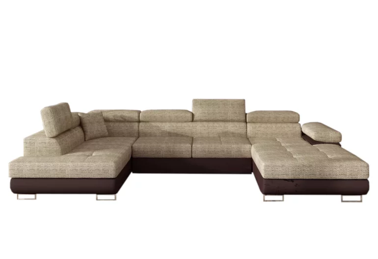 Ausziehbares Sofa CORGI, U-Form, 345x90x202, berlin 03/soft 66, link