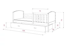 Dětská postel DOBBY P s pohádkovými vzory + rošt + matrace ZDARMA