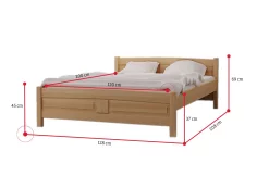 Vyvýšená postel ANGEL + matrace + rošt 120x200 cm