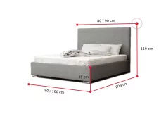Jednolůžková čalouněná postel NASTY 5