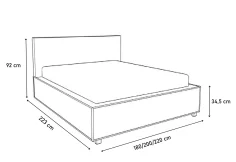 Čalouněná postel PULA včetně roštu
