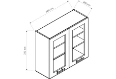 Kuchyňská skříňka horní prosklená OREIRO II
