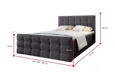 Čalouněná postel boxspring SAIMON