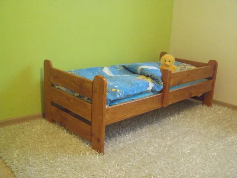 Dětská postel SKŘÍTEK + rošt ZDARMA, 80x160cm, olše-lak