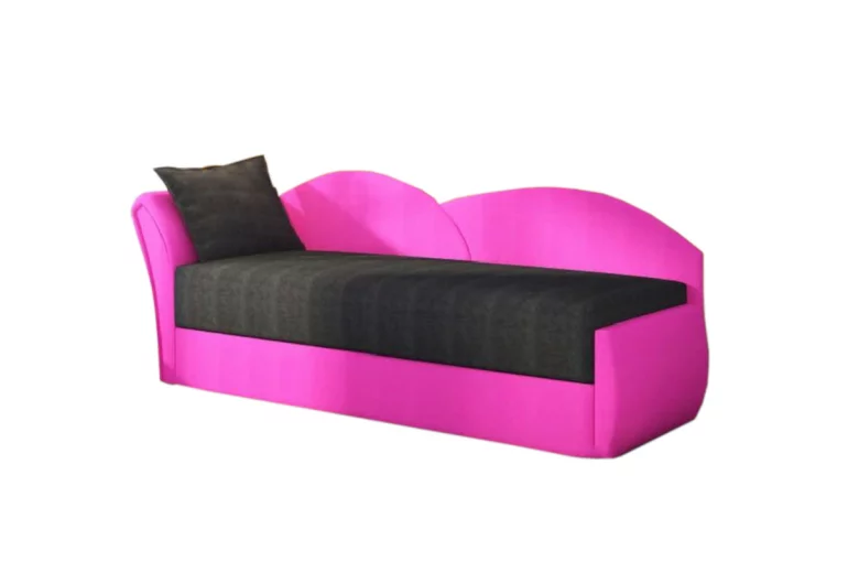 Ausziehbares Sofa RICCARDO, 200x80x75, schwarz + rosa (alova04/alova76), link
