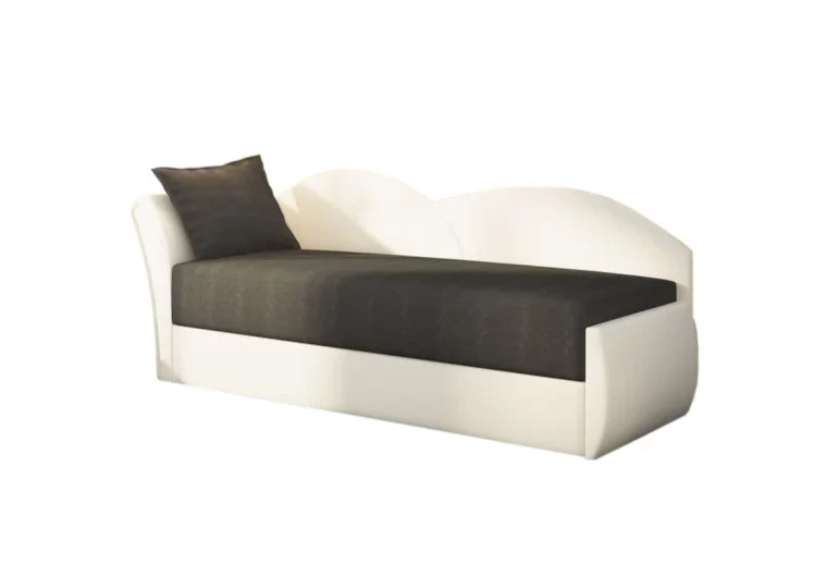 Ausziehbares Sofa RICCARDO, 200x80x75, schwarz + weiß (alova04/alovaPDP), link
