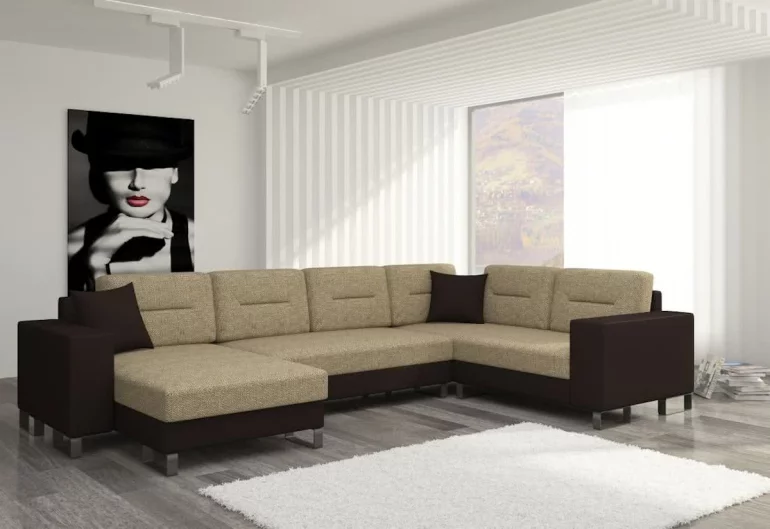 Ausziehbares Sofa MEDY, U Form, 330x86x206/145, berlin03/soft066, link