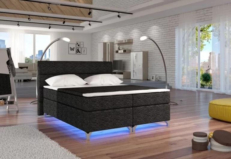 Čalouněná postel BASILIO, bez LED, 160x200, berlin01