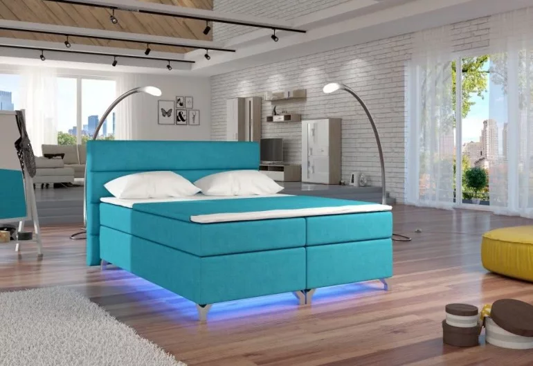 Čalouněná postel BASILIO, bez LED, 160x200, Orinoco 85