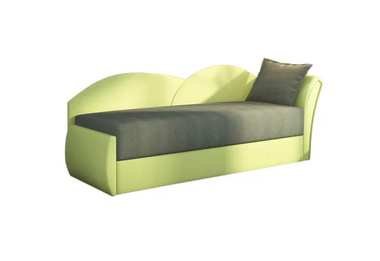 Ausziehbares Sofa RICCARDO, 200x80x75, dunkelgrün + hellgrün, recht