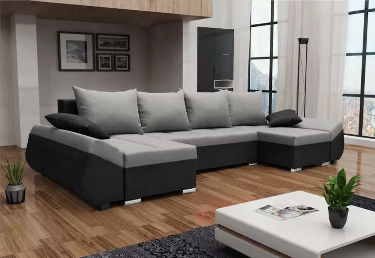 Sofa mit Schlaffunktion in U-Form CARO