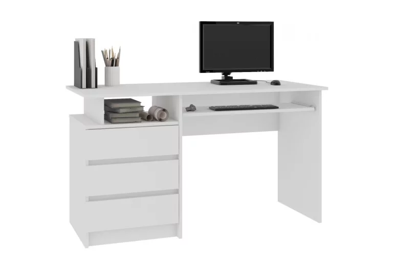 Schreibtisch KORDA CLP 135, 135x77x60, weiß
