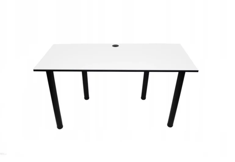 Gaming Tisch CODE BIG, 160x73-76x80, weiß/schwarze Beine + USB HUB