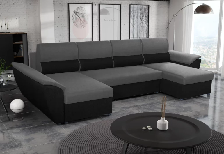 Sofa mit Schlaffunktion in U-Form CALVADOS