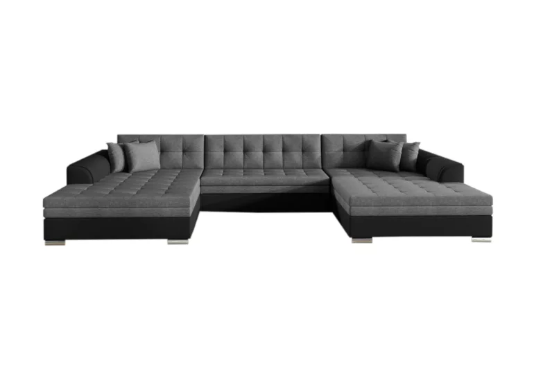 Ausziehbares Sofa ALABAMA, U-Form, 355x80x165, sawana 05/soft 11
