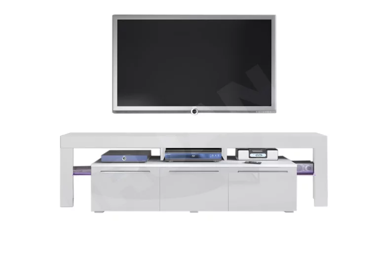 TV-Lowboard RTV BACON 150 Plus, weiß/weiß Glanz