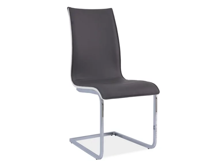 Židle HEAS H-133, 100x44x40, šedá/bílý tyl