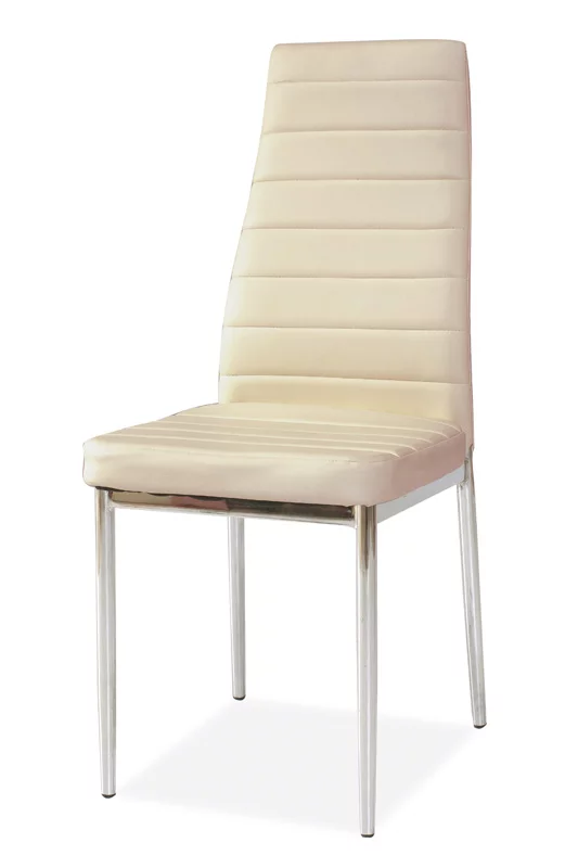 Židle HEAS H-261, 96x40x38, krémová/chrom
