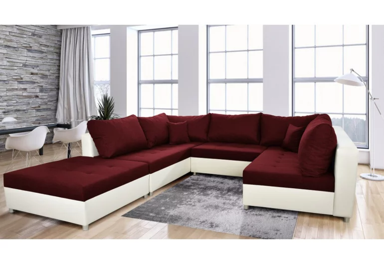 Sofa mit Schlaffunktion in U-Form AURORA BIS, 288x199x85, sawana 09/dolaro 511