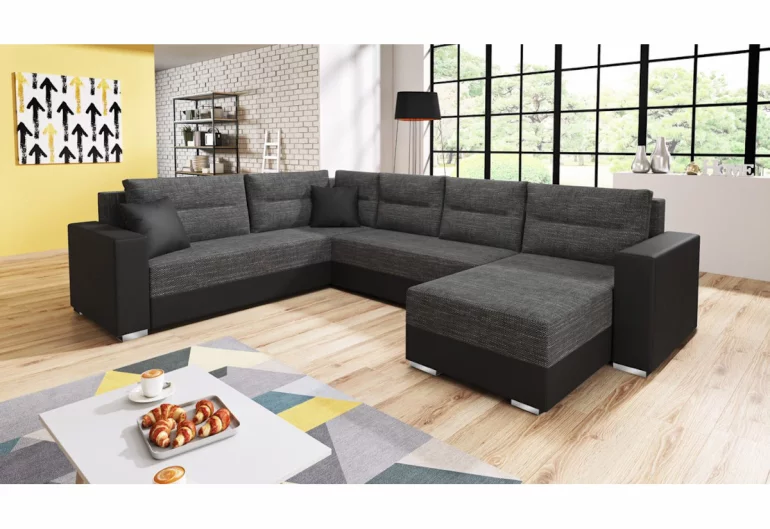 Sofa mit Schlaffunktion in U-Form WHALE, 314x90x217, berlin 02/madryt 1100